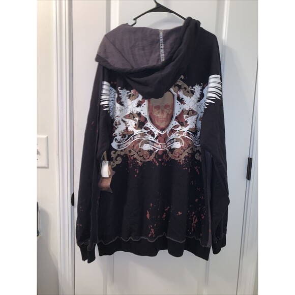 Attitude Gold Men's Graphic Print Zip Up Hoodie Size XL - Picture 7 of 10